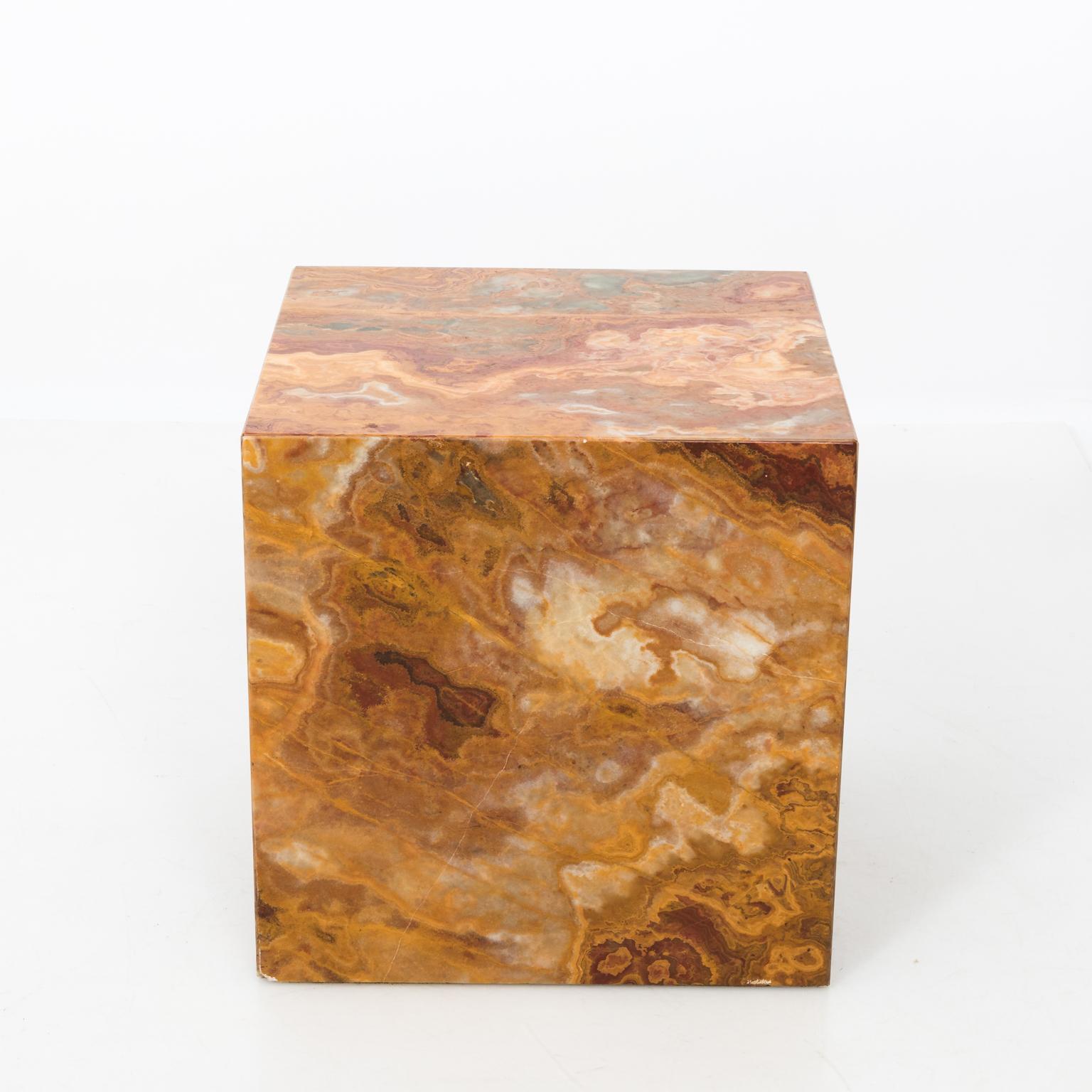 Pair of Cubed Marble Side Tables 6