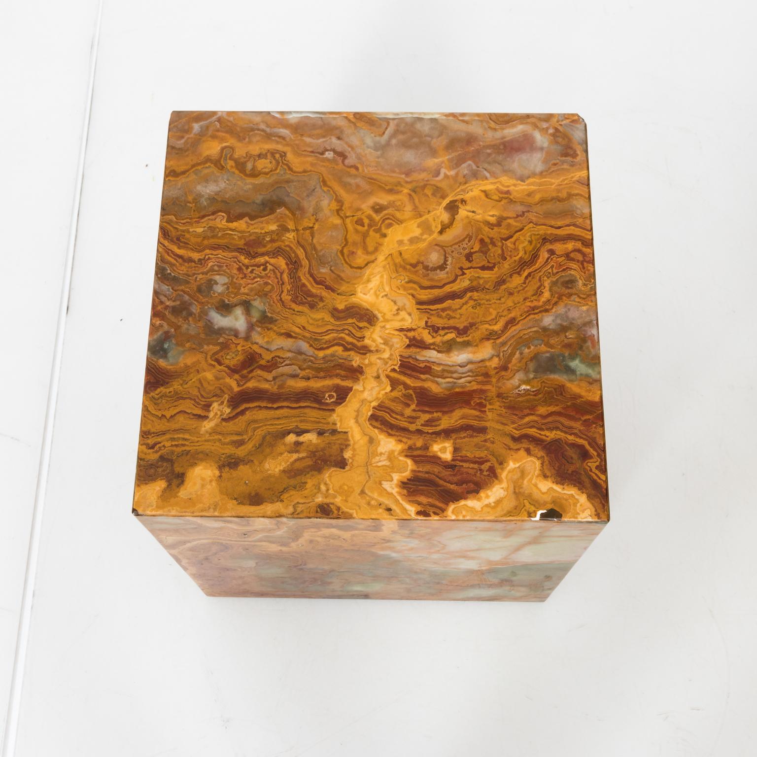 Pair of Cubed Marble Side Tables 10
