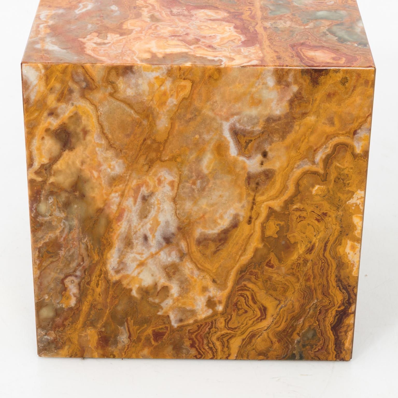 Pair of Cubed Marble Side Tables 2