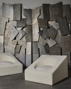 Pair of cubic armchairs by Studio Glustin