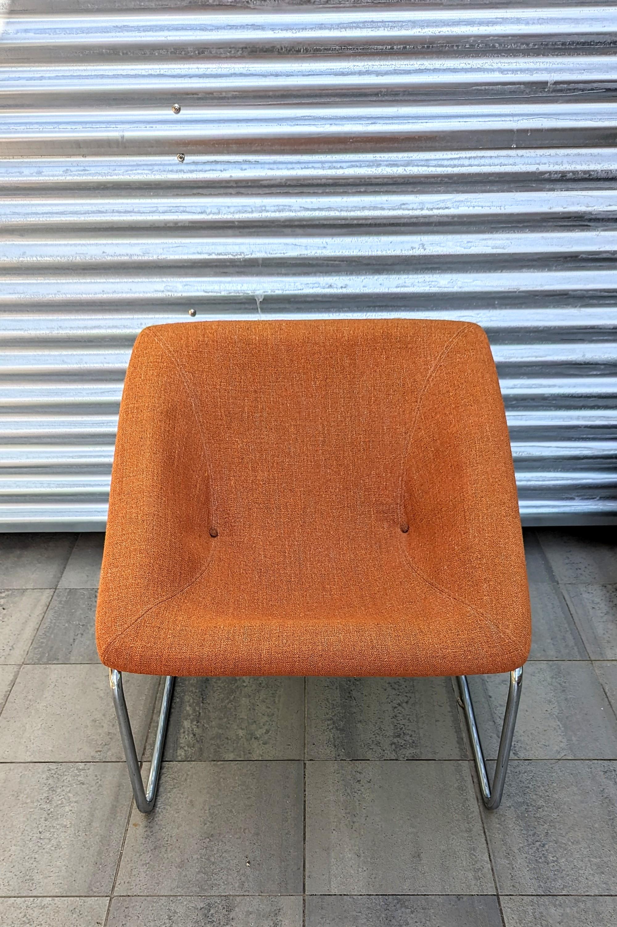 Pair of Cubic Lounge Chairs, France 1970s For Sale 6
