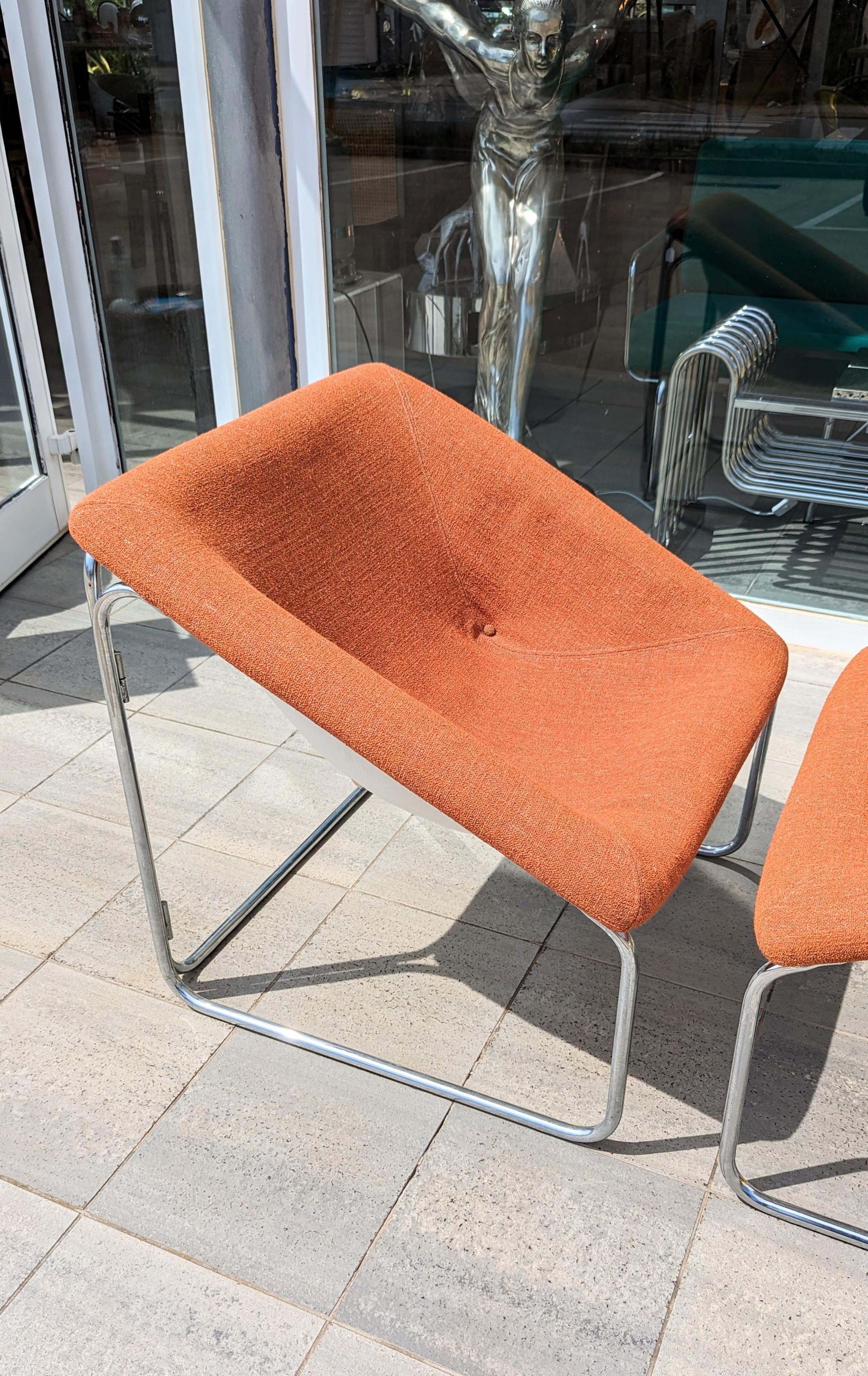 20th Century Pair of Cubic Lounge Chairs, France 1970s For Sale