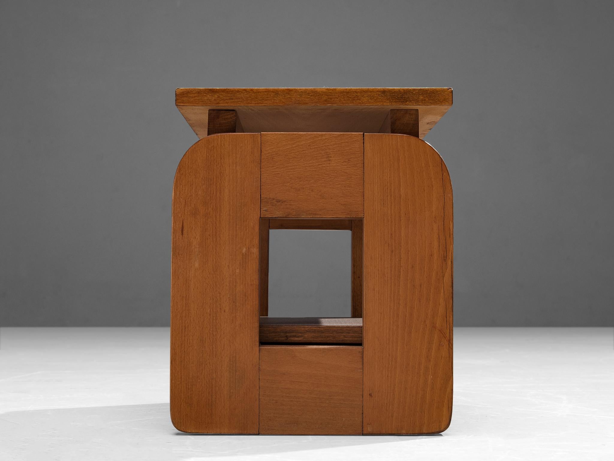 Mid-Century Modern Pair of Cubic Side Tables