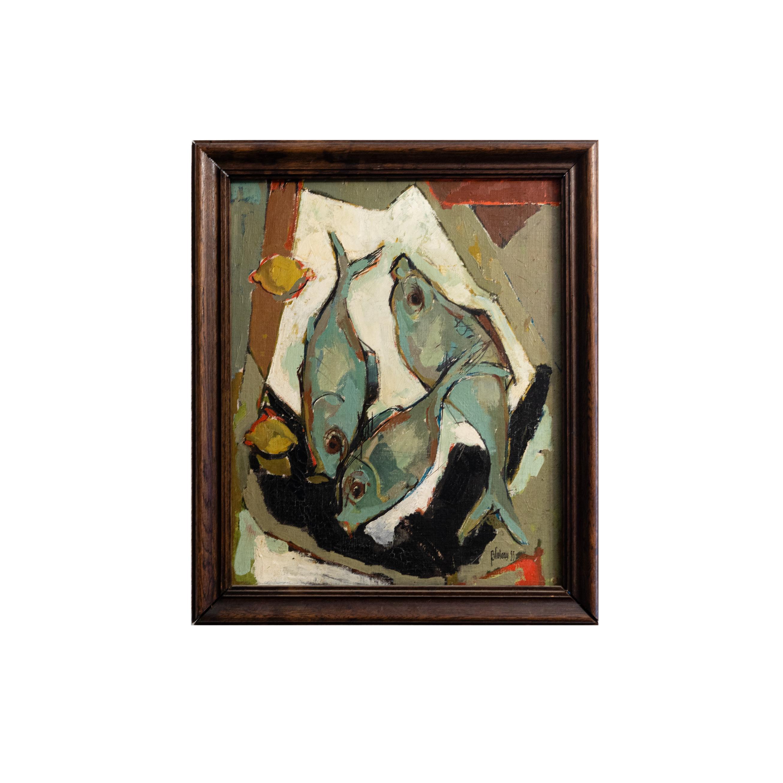 Canvas Pair Of Cubism Paintings, 20th Century, France For Sale
