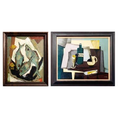 Pair Of Cubism Paintings, 20th Century, France