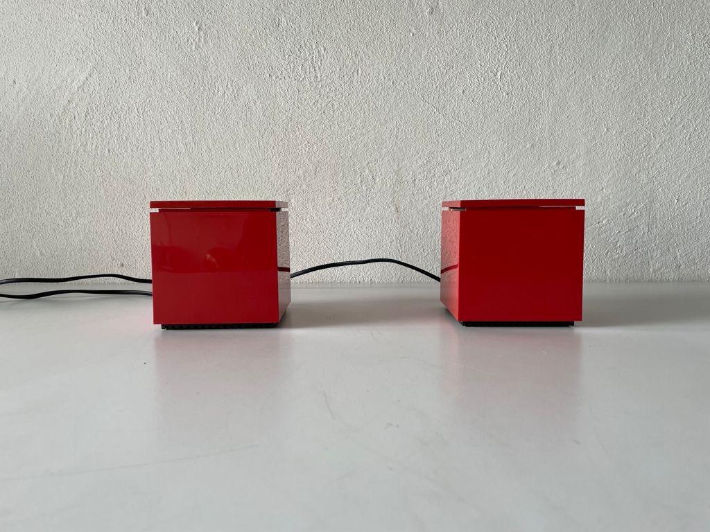 Pair of Cuboluce Table Lamps by OPI Milano for Cini & Nils, 1970s, Italy For Sale 3