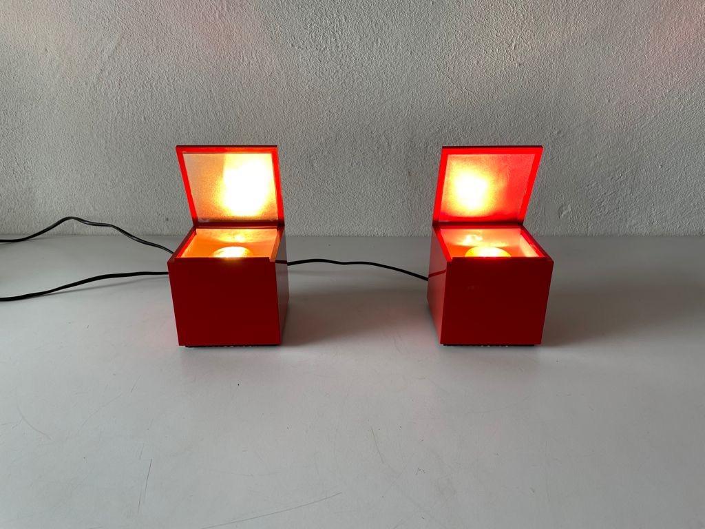 Pair of Cuboluce Table Lamps by OPI Milano for Cini & Nils, 1970s, Italy For Sale 5