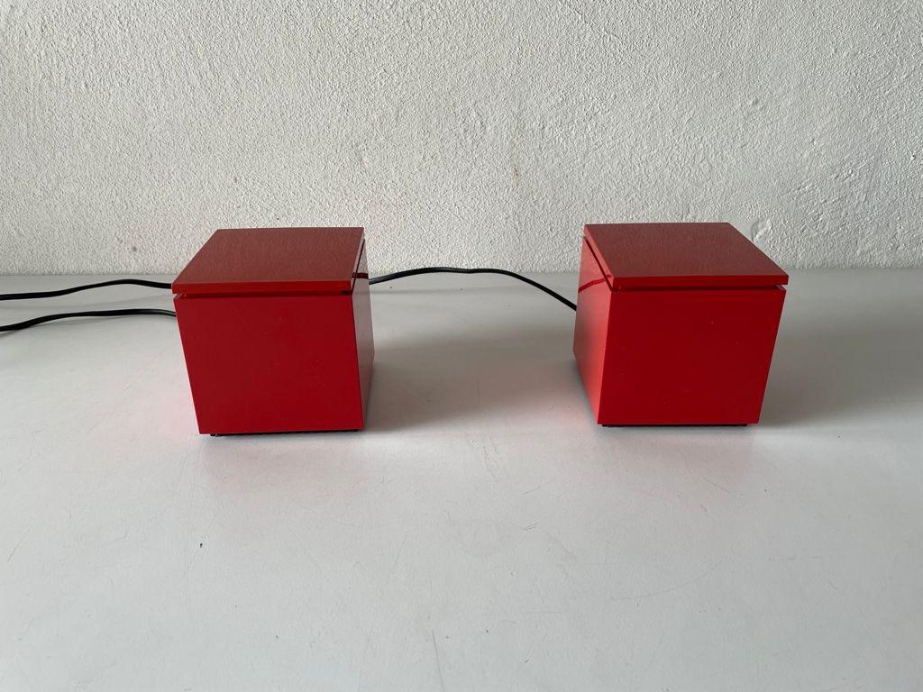 Pair of Cuboluce Table Lamps by OPI Milano for Cini & Nils, 1970s, Italy 1