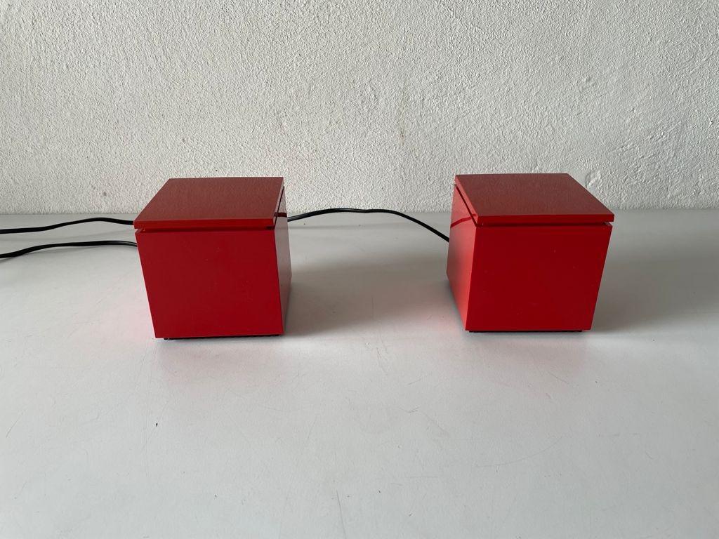 Pair of Cuboluce Table Lamps by OPI Milano for Cini & Nils, 1970s, Italy For Sale 2