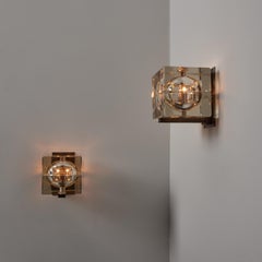 Pair of "Cubosfera" Sconces by Alessandro Mendini for Fidenza Vetraria