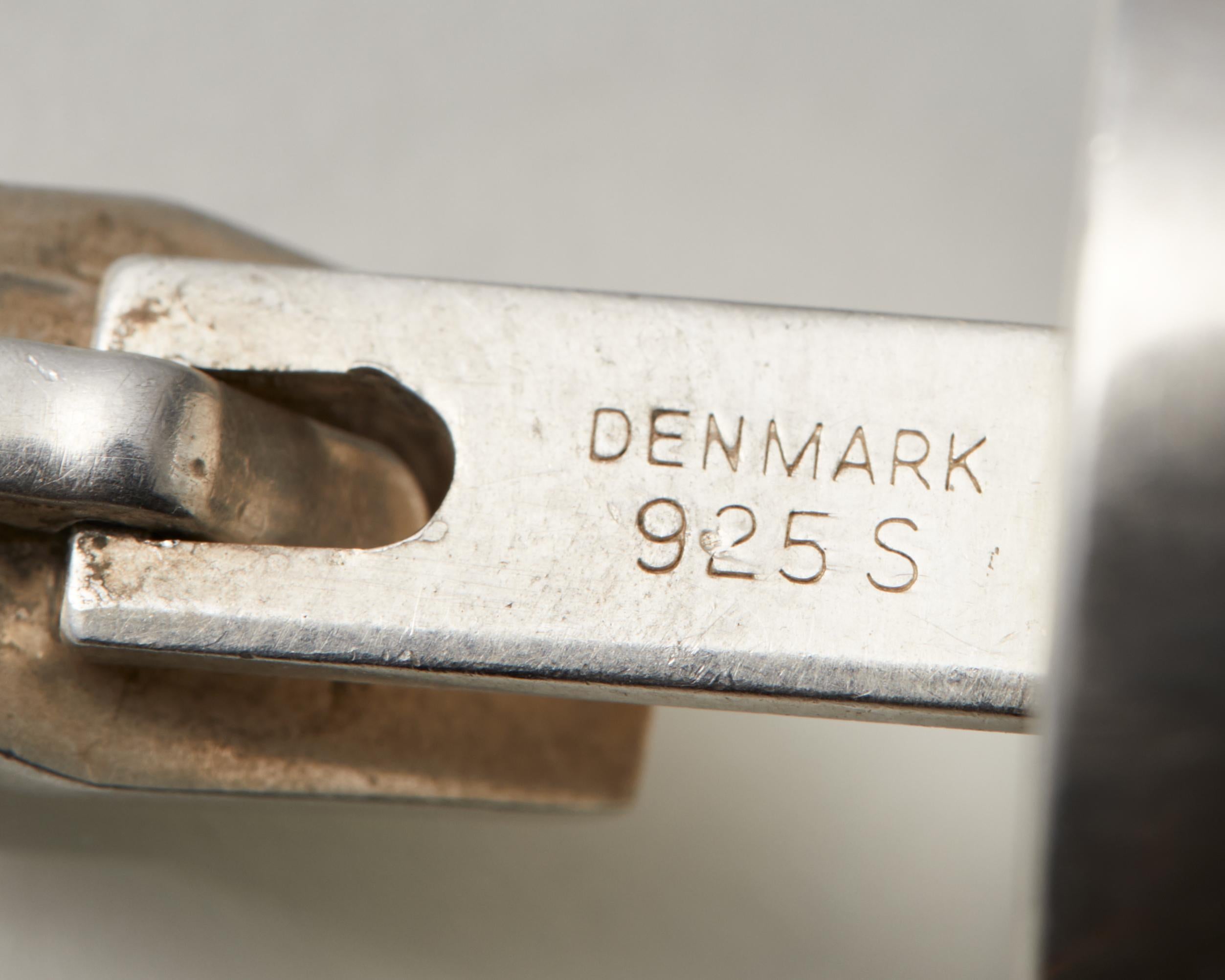 Pair of Cufflinks Designed by Hans Hansen, Denmark, 1960s For Sale 2