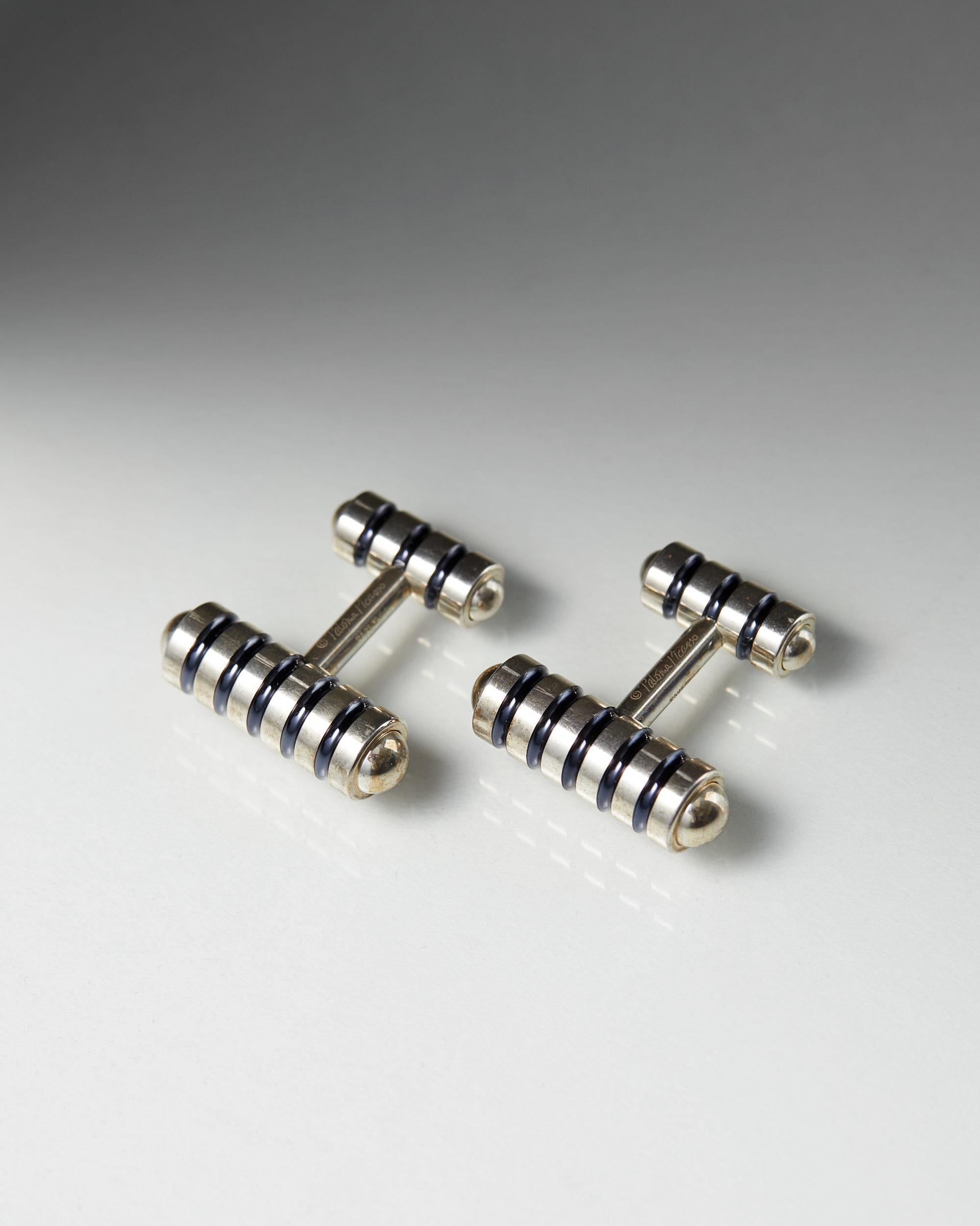 Pair of Cufflinks, Designed by Paloma Picasso for Tiffany & Co., Germany In Good Condition In Stockholm, SE