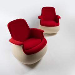 Pair of Culbuto Chairs by Marc Held for Knoll