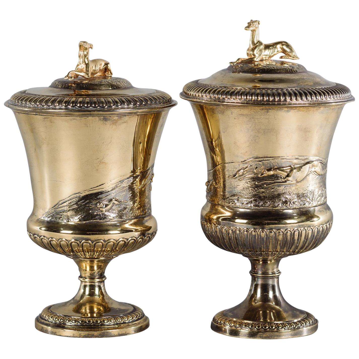 Pair of Cup and Covers by John Bridge for Rundell, Bridge & Rundell, circa 1825