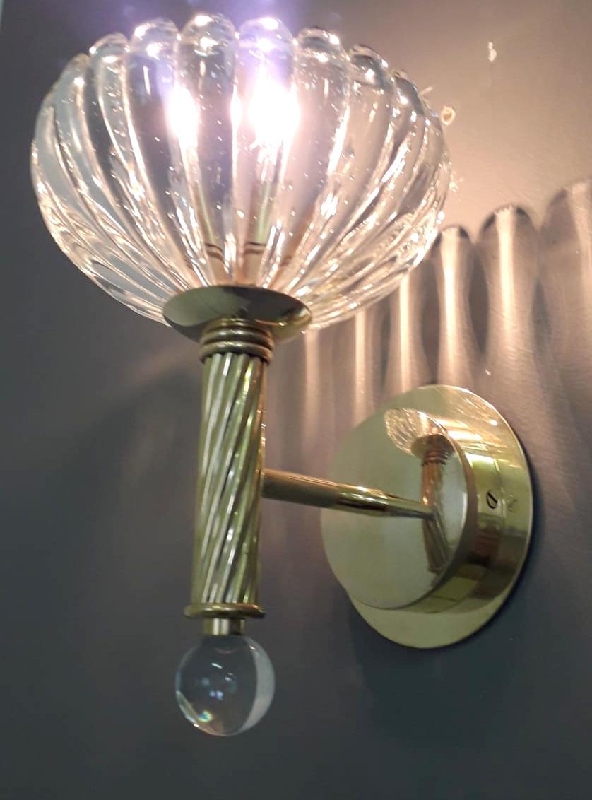 Mid-Century Modern Pair of Cups Sconces by Barovier et Toso