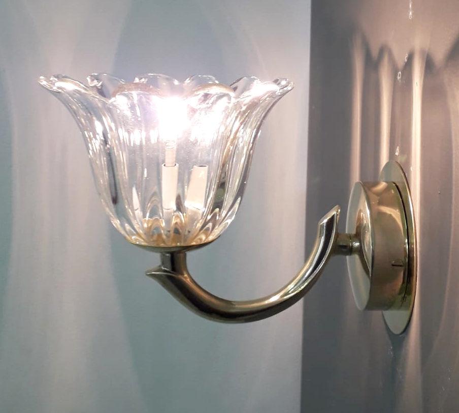 Pair of Cups Sconces by Barovier e Toso For Sale 3