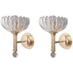 Pair of Cups Sconces by Barovier et Toso