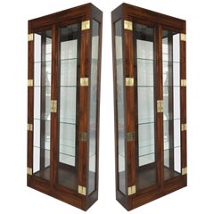Pair of Curio Display Cabinets by Henredon