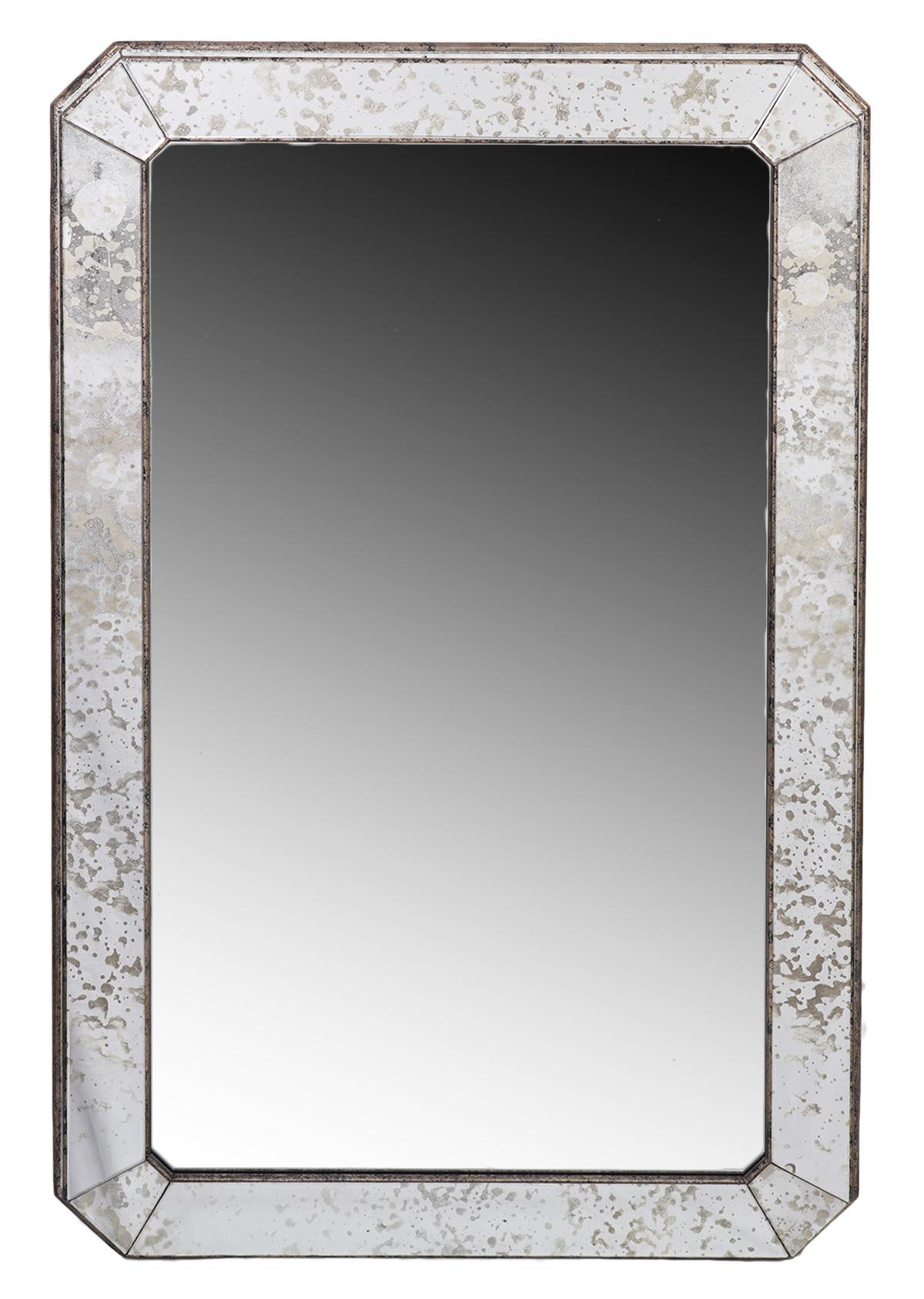 Echoing the masterful adeptness that Venetian glass makers achieved when they turned their attention to furniture, these mirror feature wooden silver toned frames with panels of mottled glass that contributes to the cohesive design.