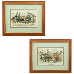 Pair of Currier & Ives Billiard Prints