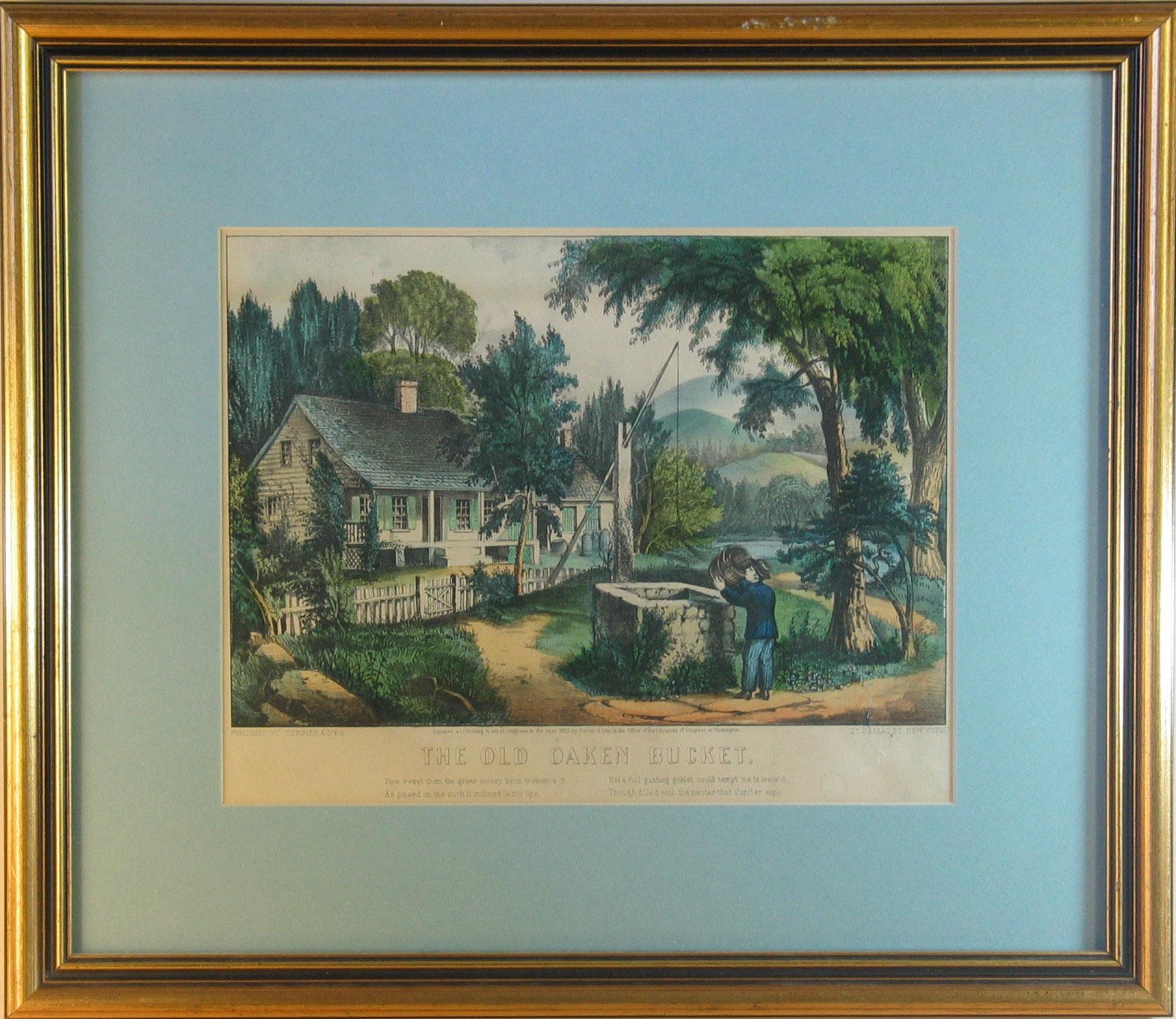 American Pair of Currier & Ives Hand Colored Lithographs