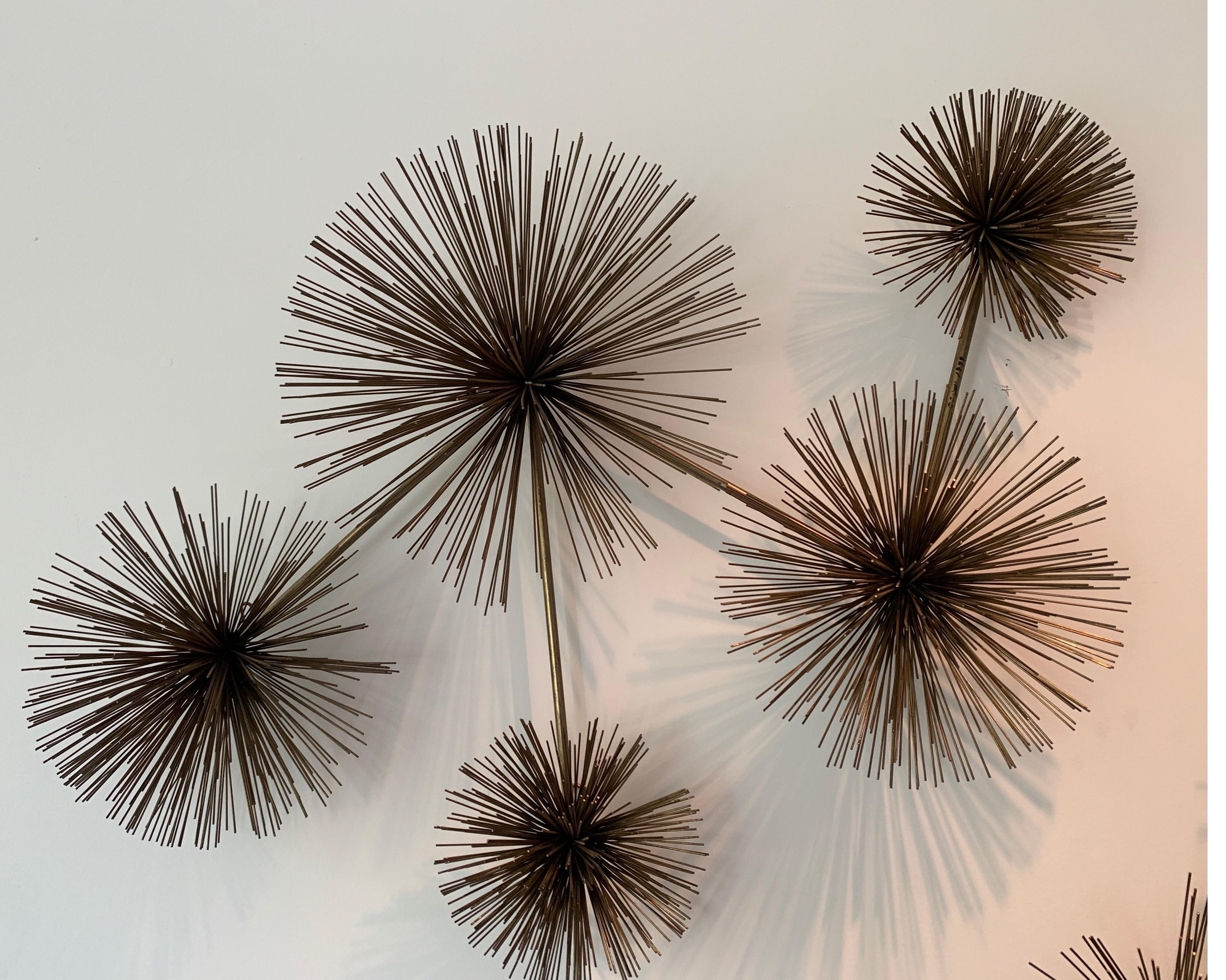 Pair of Curtis Jere Sea Urchin Wall Sculptures In Good Condition In Washington, DC