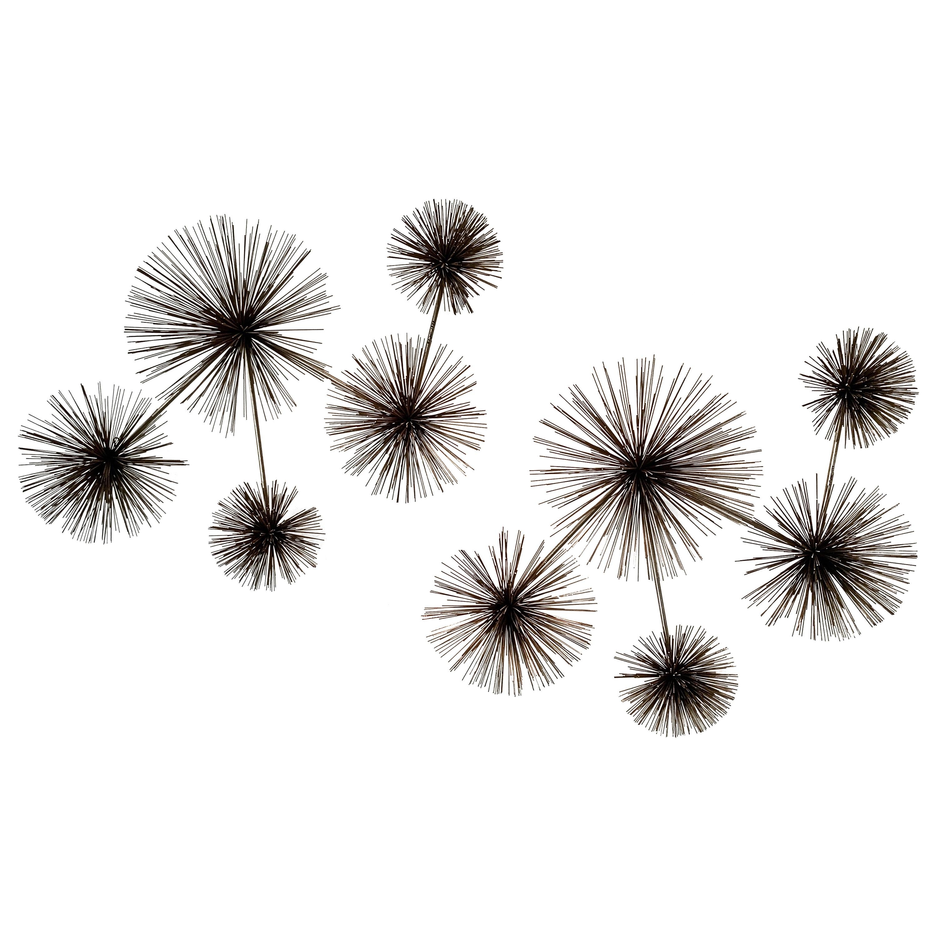 Pair of Curtis Jere Sea Urchin Wall Sculptures