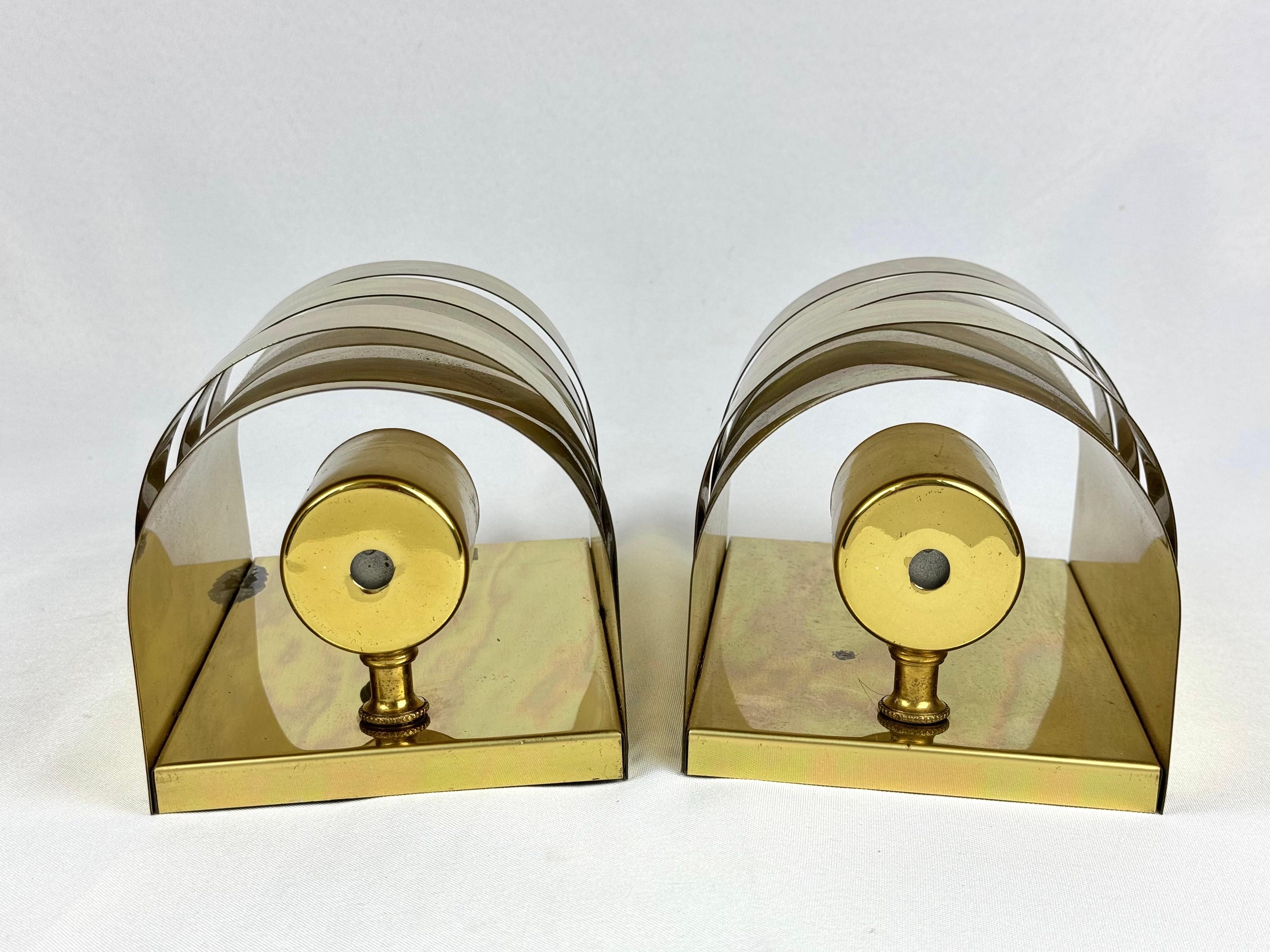 Paire d'appliques murales en laiton de style Curtis Jere par Lightolier en vente 9