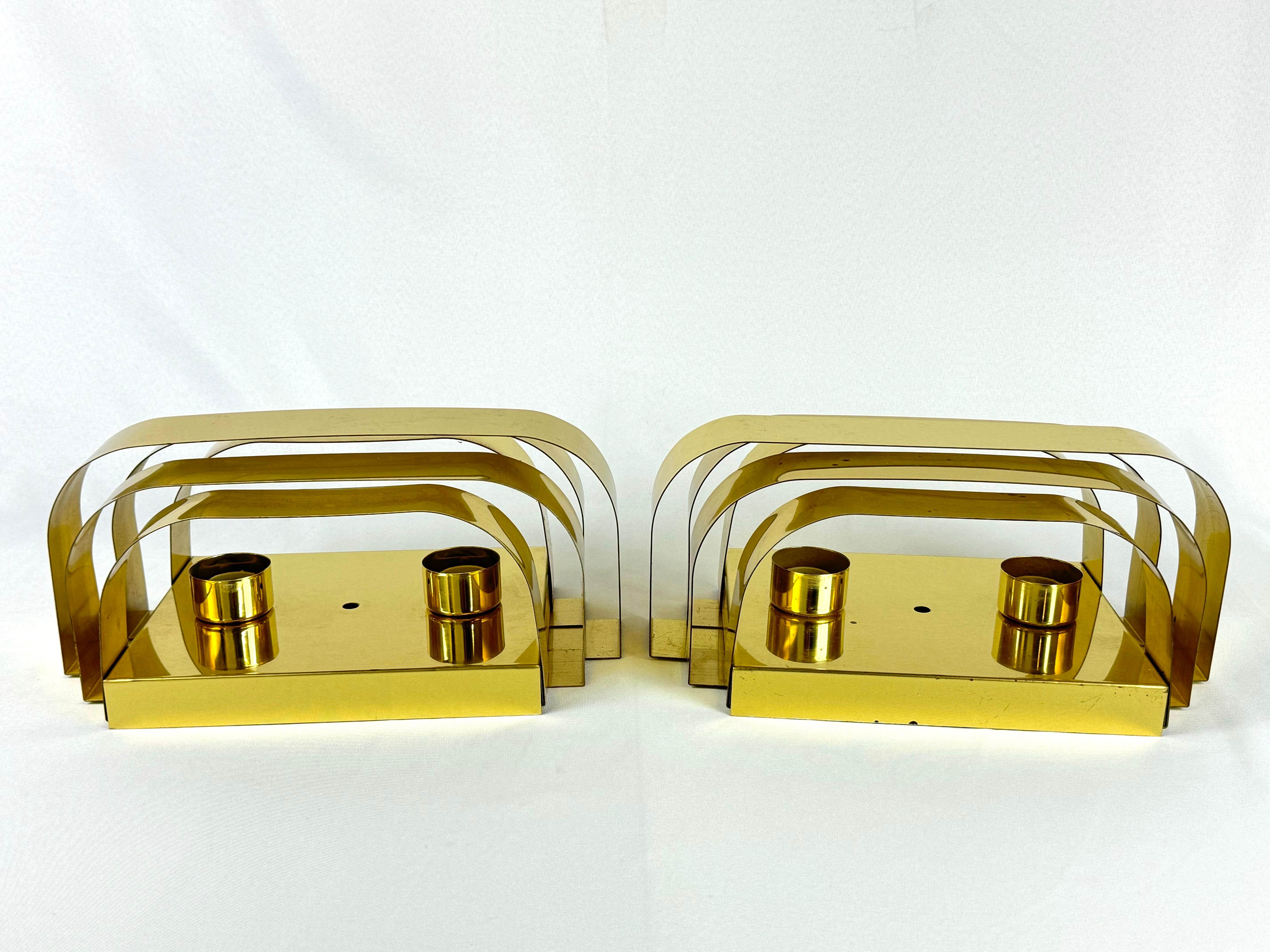 Pareja de apliques estilo Curtis Jere de Lightolier en Bueno estado para la venta en Redding, CT