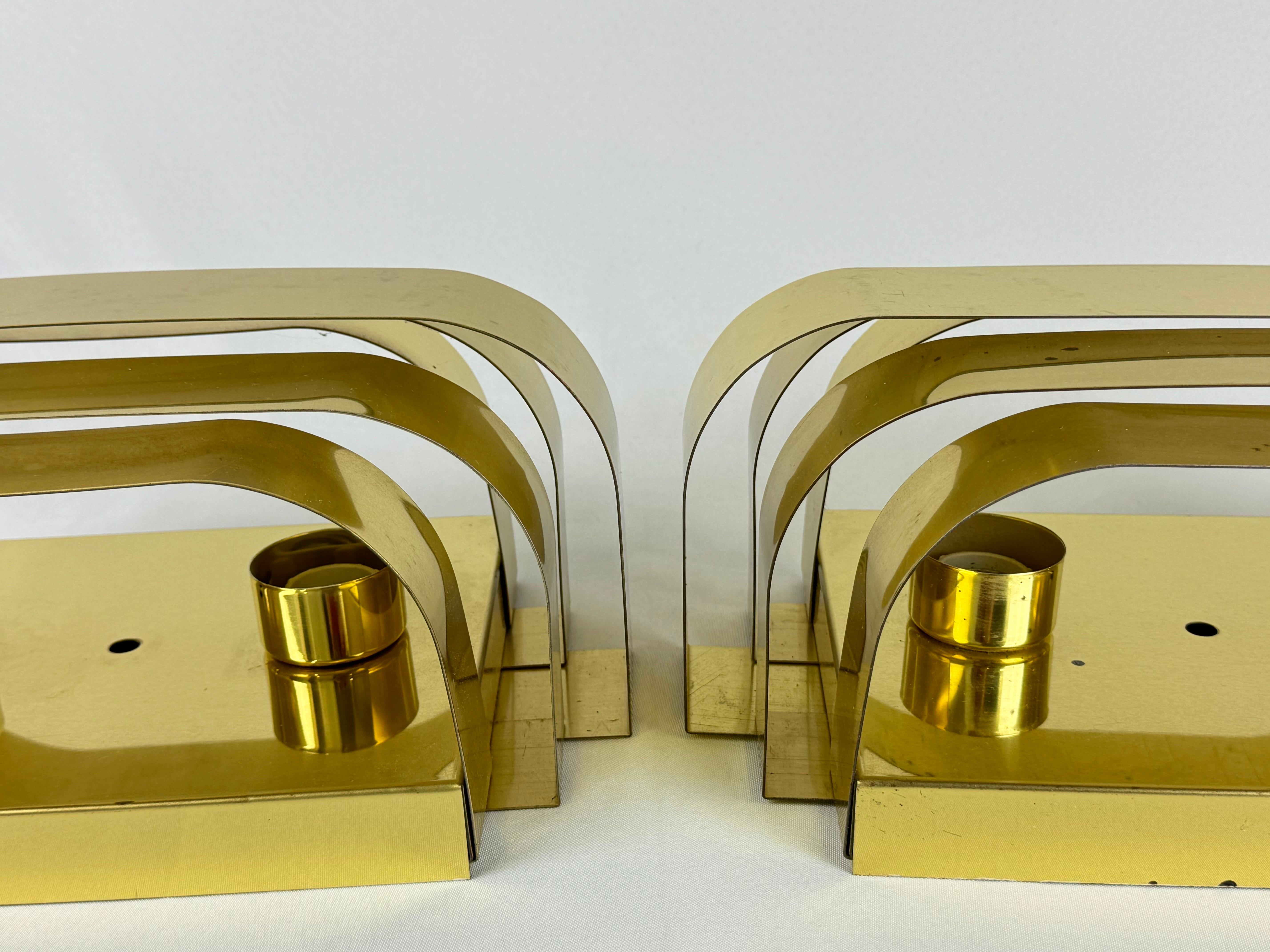 Pareja de apliques estilo Curtis Jere de Lightolier finales del siglo XX en venta
