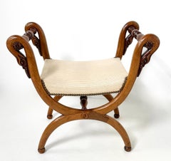 Pair of Curule Stools, 19th Century