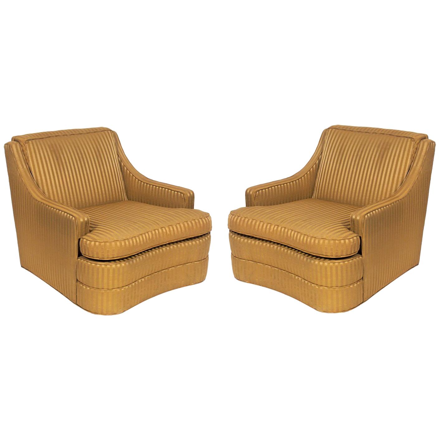 Pair of Curvaceous 1940s Lounge Chairs