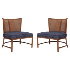 Pareja de Curvilíneas Sillas Pantuflas de Caña de Lubberts & Mulder para Tomlinson