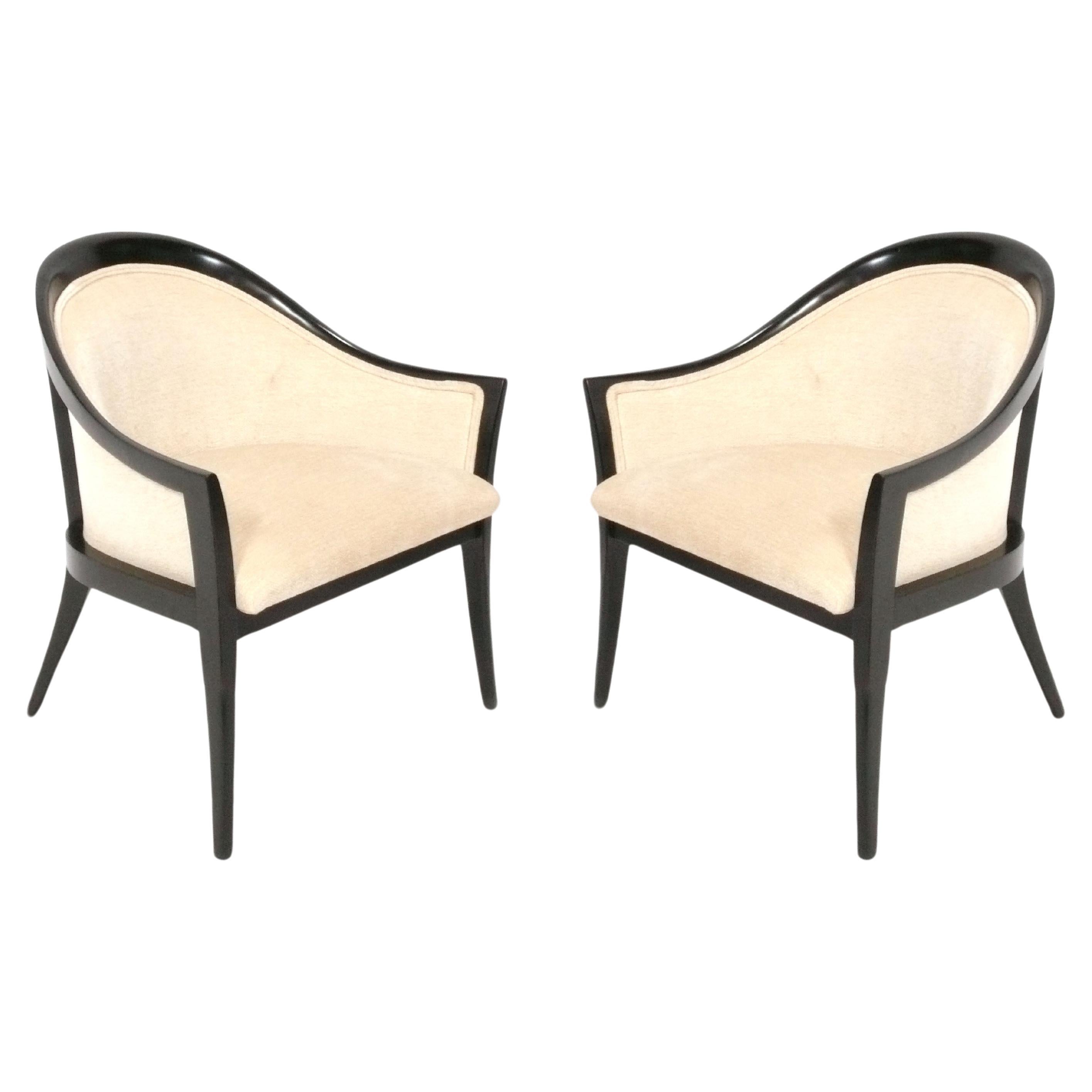 Pair of Curvaceous Harvey Probber Lounge Chairs