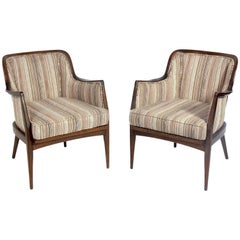 Pair of Curvaceous Italian Lounge Chairs