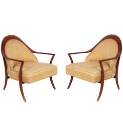 Pair of Curvaceous Lounge Chairs by T.H. Robsjohn-Gibbings