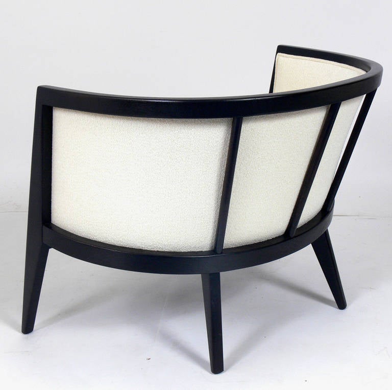 American Pair of Curvaceous Modern Lounge Chairs by Harvey Probber