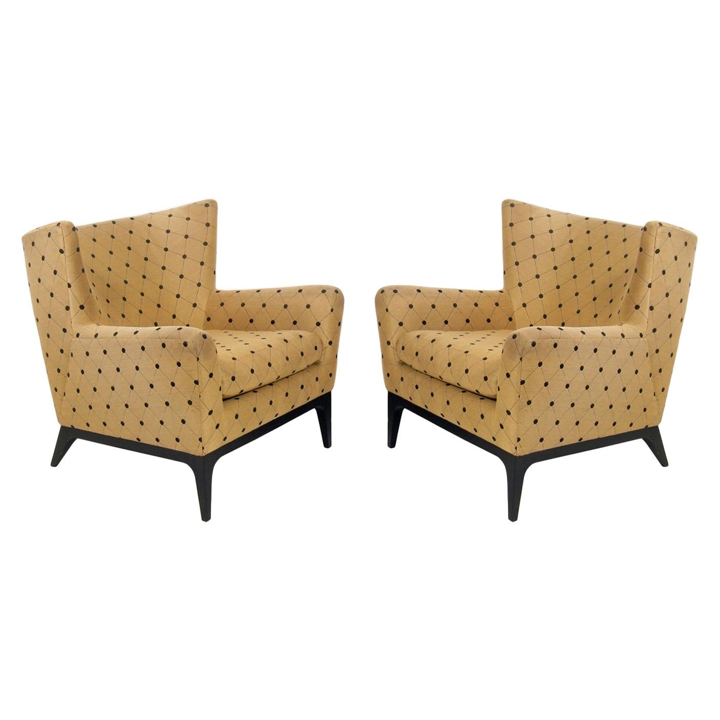 Pair of Curvaceous Modern Lounge Chairs