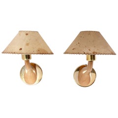 Pair of Curvaceous Postmodern French Sconces