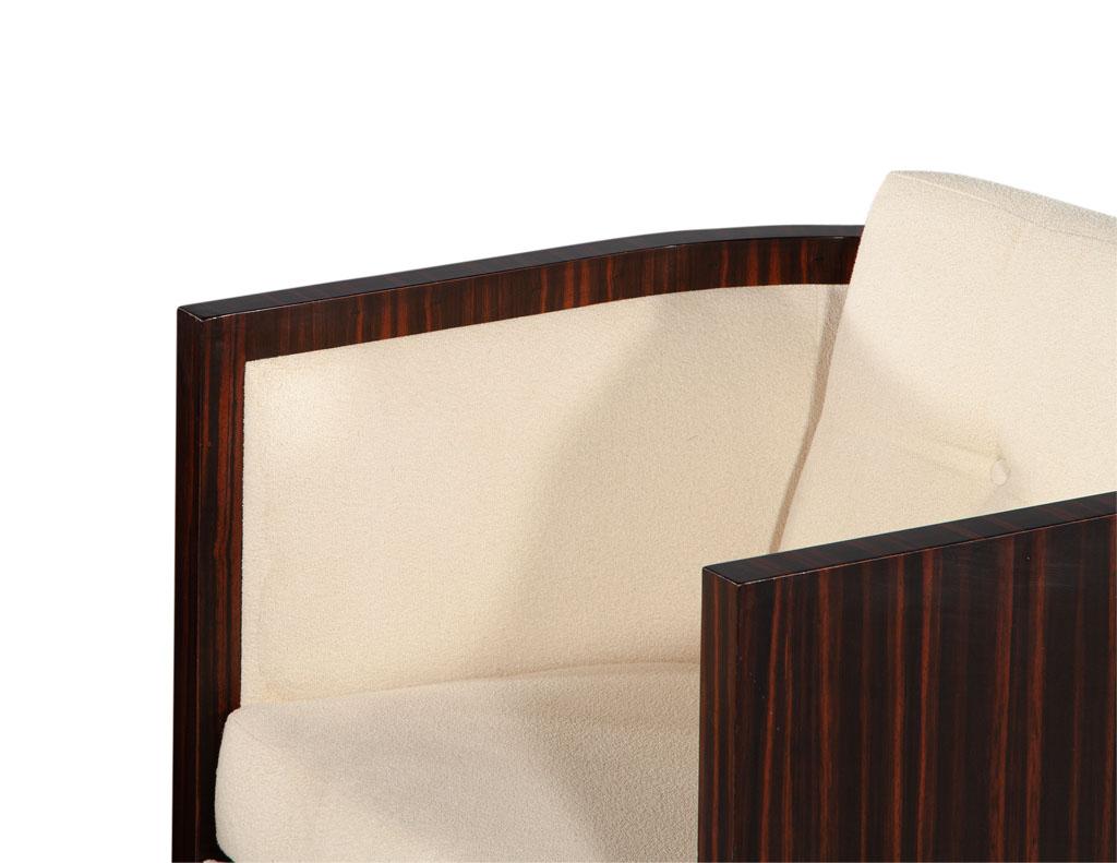 Pair of Curved Art Deco Style Lounge Chairs by Bolier & Co. 3