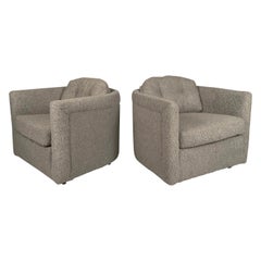 Pair of Curved Back 1950's Lounge Chairs