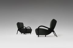 Pair of Curved Italian Lounge Chairs