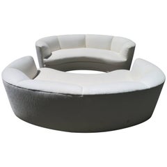 Pair of Curved Kidney Shaped Sofas Mid-Century Modern