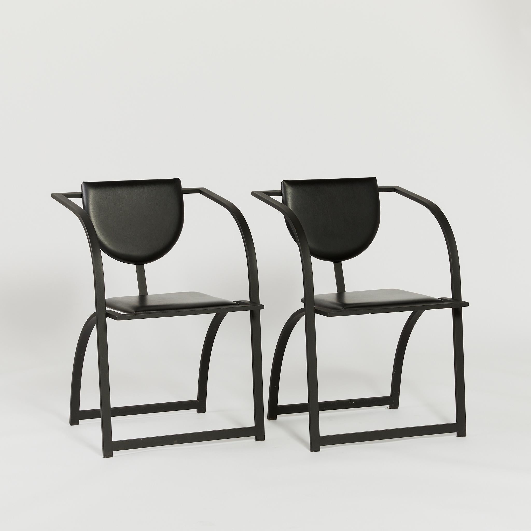 Pair of Curved Steel Sinus Chairs by Karl Friedrich Förster 2