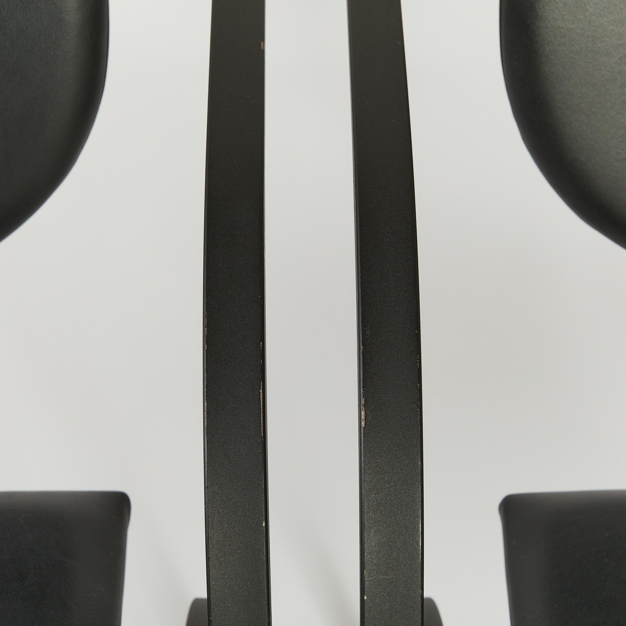 Pair of Curved Steel Sinus Chairs by Karl Friedrich Förster 4