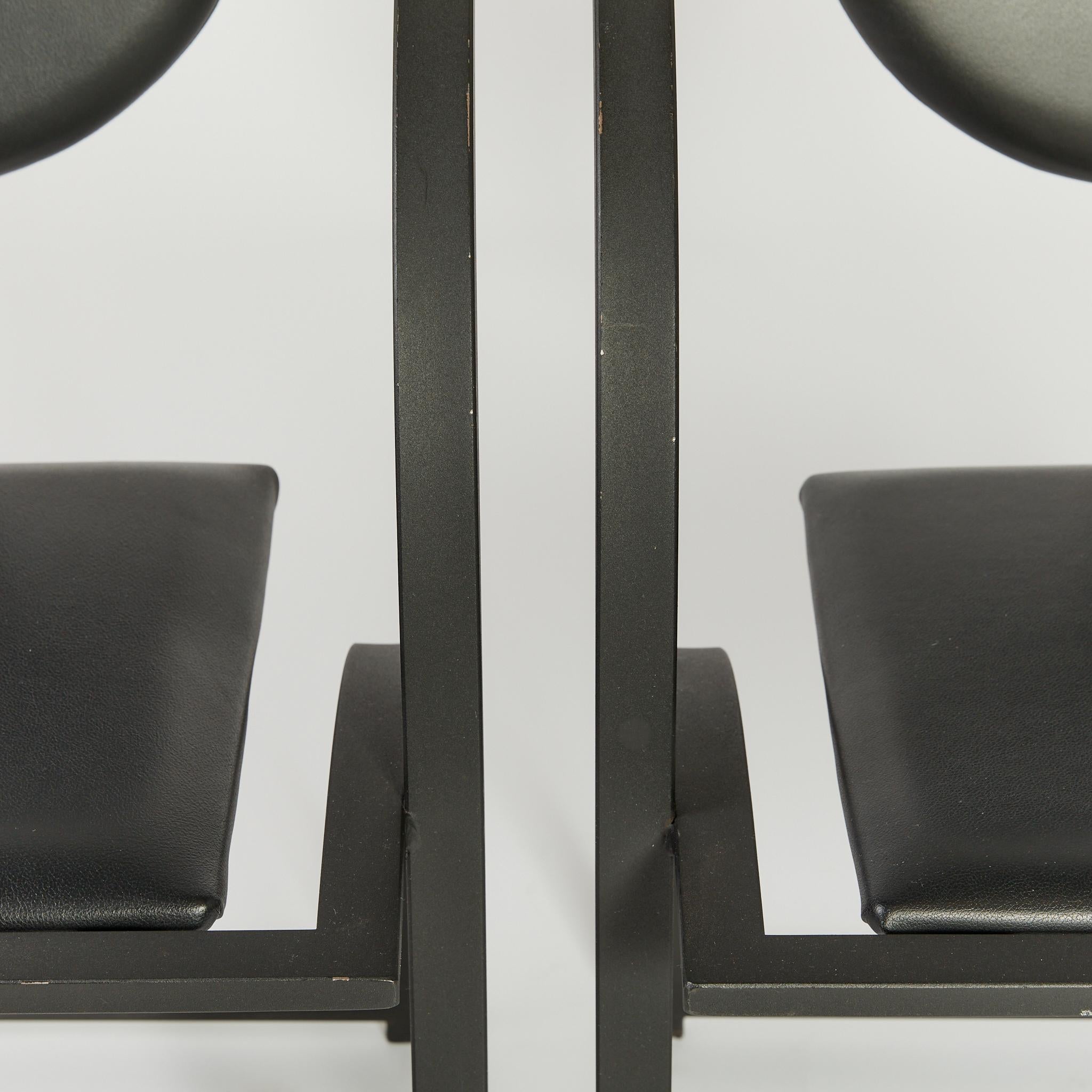 Pair of Curved Steel Sinus Chairs by Karl Friedrich Förster 5