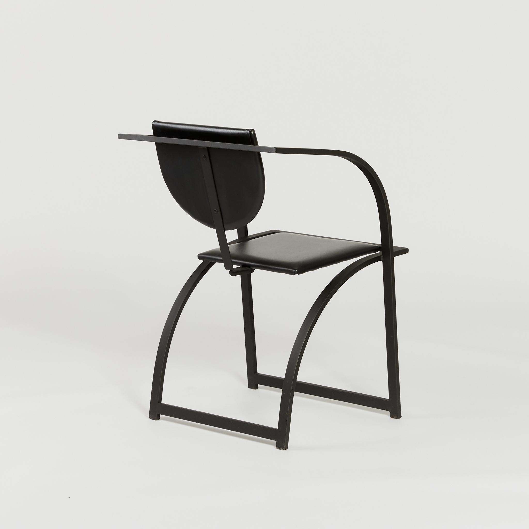 Post-Modern Pair of Curved Steel Sinus Chairs by Karl Friedrich Förster