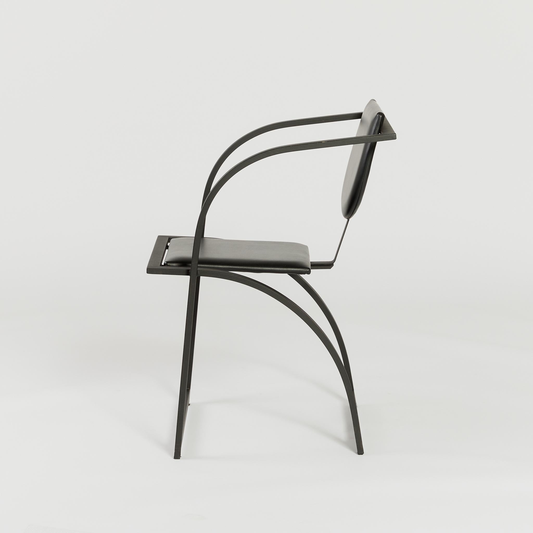 Late 20th Century Pair of Curved Steel Sinus Chairs by Karl Friedrich Förster
