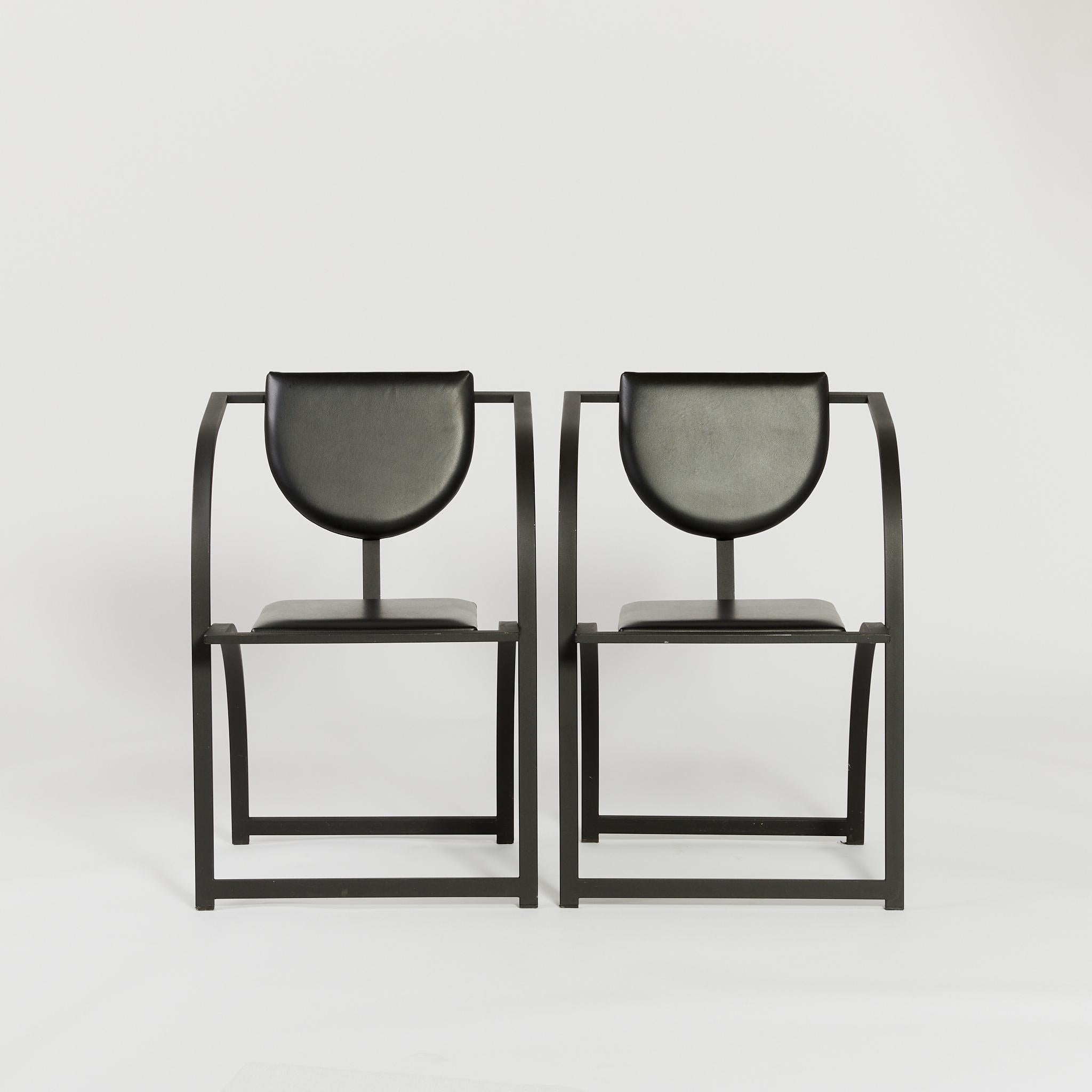 Pair of Curved Steel Sinus Chairs by Karl Friedrich Förster 1