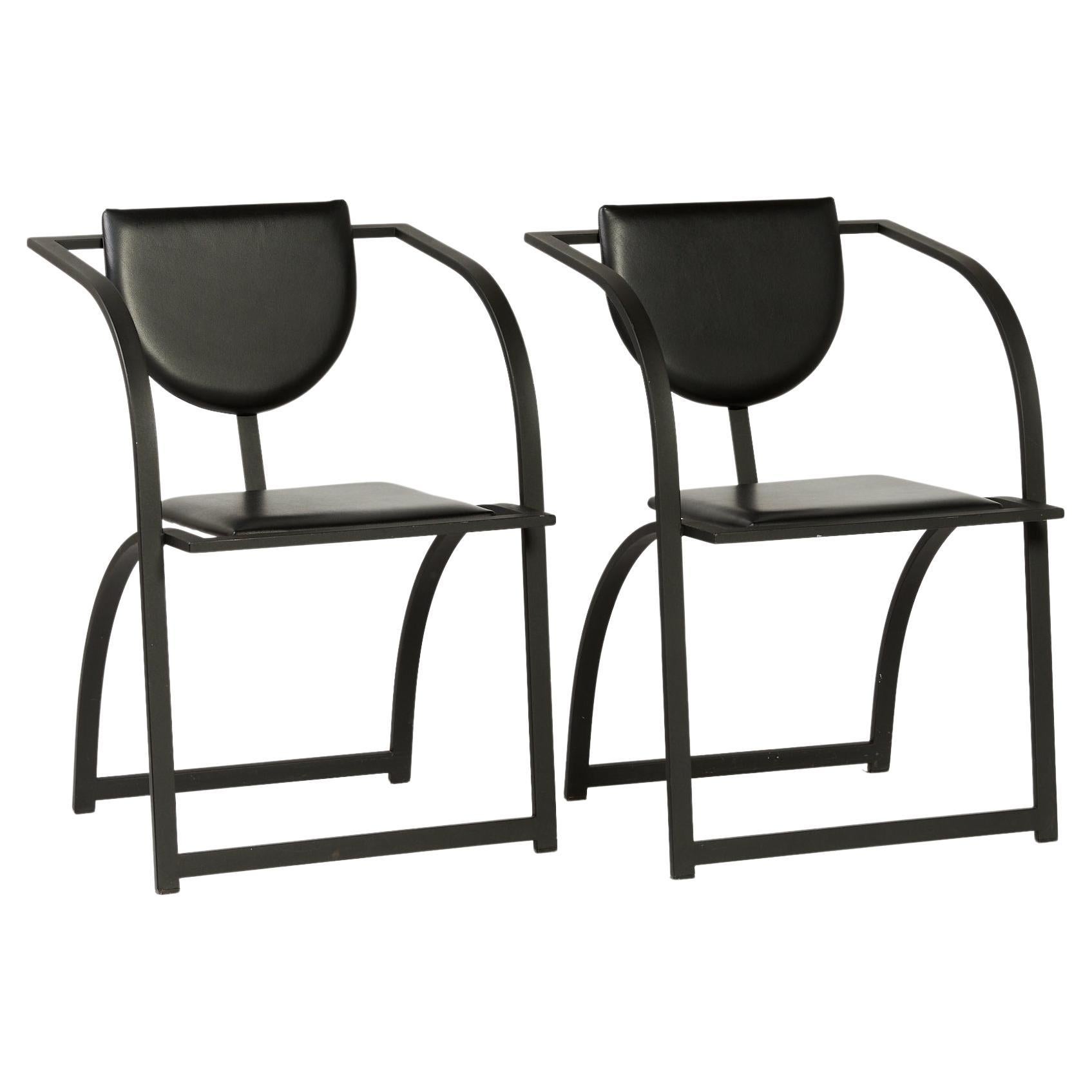 Pair of Curved Steel Sinus Chairs by Karl Friedrich Förster